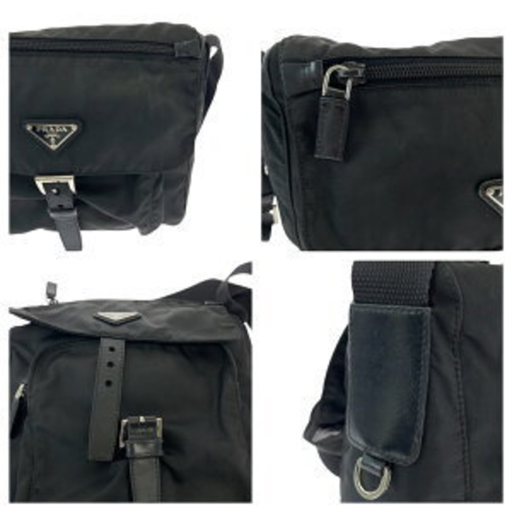 Prada Shoulder Nylon Black Triangular Tessuto Bag - image 5